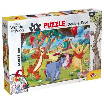 Disney Nalle Puh gulvpuslespil 24 brikker 2 i 1