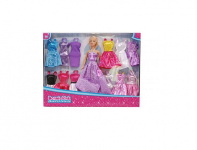 Bonnie Pink princess fashion dukke med tilbehør