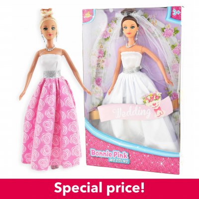 Dukke med brudekjole - 2 forskellige varianter