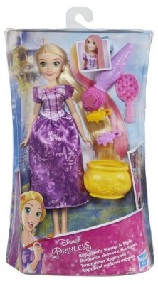 Rapunzel dukke med stempel 30 cm