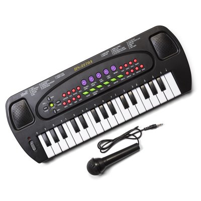 En elektronisk tastatur med mikrofon