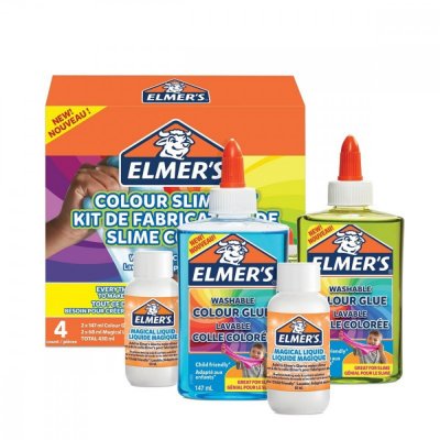 Elmers slime kit med gennemsigtig farvelim
