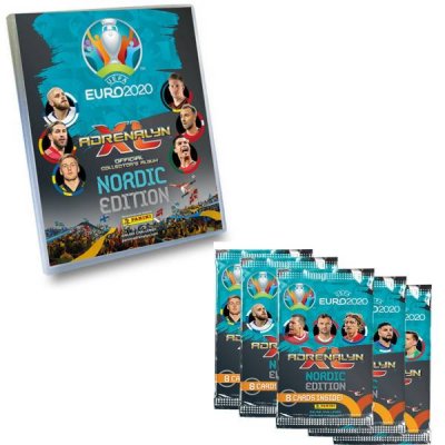 5 pack UEFA Euro 2020 Kickoff 2021 Booster handel fodbold kort Album samlekort