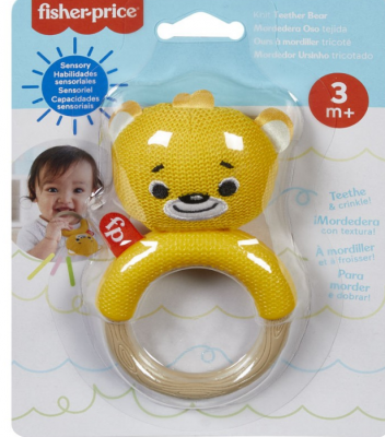Fisher Price, strikket stykke legetøj til de yngste, gul
