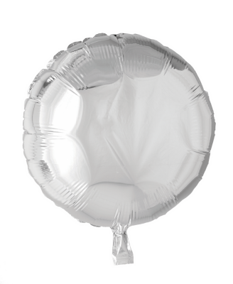 Folie balloner, runde, sølv 46 cm