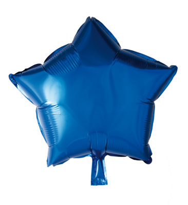 Folie ballon, stjerne, blå, 46 cm