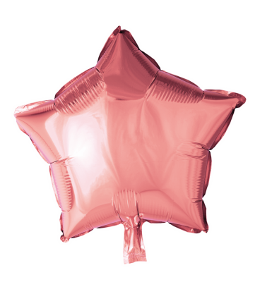 Folie ballon, stjerne, pink, 46 cm