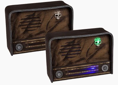 Halloween skræmmende radio med lyd og lys