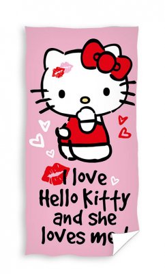 Hello Kitty håndklæde 70x140 cm