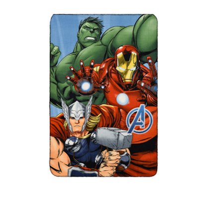 Avengers Hulk Iron-Man og Thor plaid tæppe