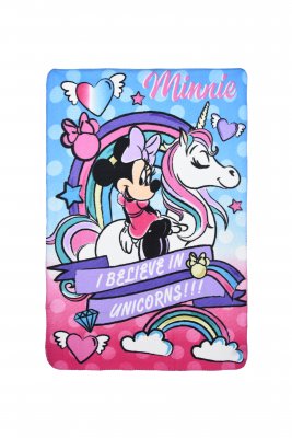 Minnie Mouse og Unicorn tæppe plaid