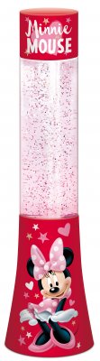 Minnie Mouse med lava lampe, lys og glitter, 33 cm