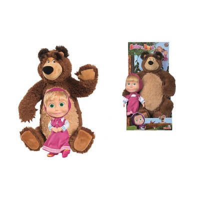 Masha og bjørnen Sæt dukke med udstoppede dyr