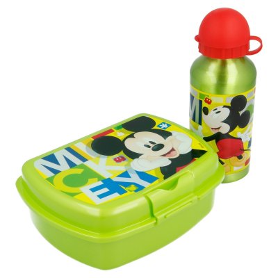 Mickey Mouse madkasse og drikkedunk i aluminium