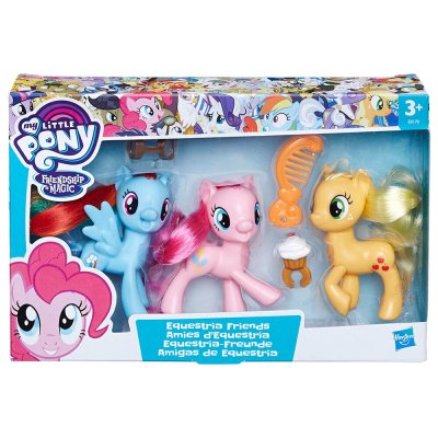 My Little Pony Rainbow Dash, Applejack og Pinkie Pie figurer