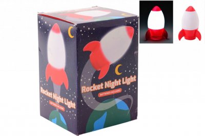 Natlys med raket motiv