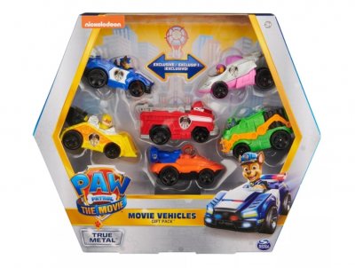 Paw Patrol The Movie True Metal 6-pakning legetøjsbiler