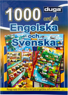 Book A4 Pædagogiske 1.000 ord på engelsk og svensk