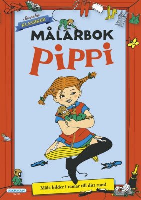 Pippi, farvelægning bog med rammer
