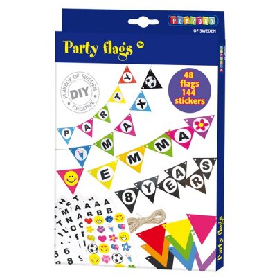 Gör Dina Egna Party Flaggor, Party Flags, Pysselset, Vimplar | Kidsdreamstore.se