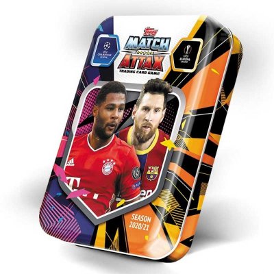 Uefa Champions League og Europa League 2020/21 Pocket tin Limited Edition-kort og fodboldkort