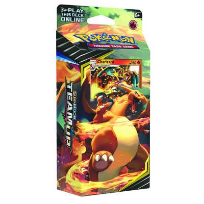 Pokémon Sun & Moon Team Up Theme Deck samlekort 60 st Charizard