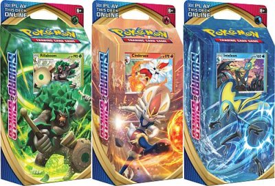 3-pack af Pokemon Sword & Shield Tema Deck samlekort 180 stk