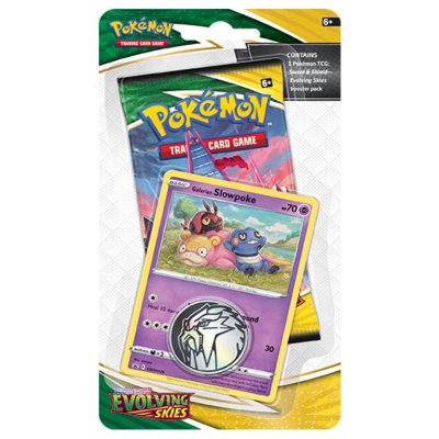Pokémon Slowpoke Checklane Blister Booster Samlekort Sword & Shield Evolving Skies