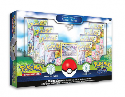 Pokémon Go Premium Collection Radiant Eevee med 8 Pokémon Go Samlekort