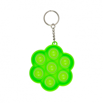 Pop It nøglering blomst grøn