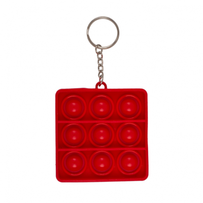 nøglering firkantet rød
