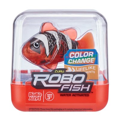 Robo Alive Robotfisk Farveskift interaktiv, rød