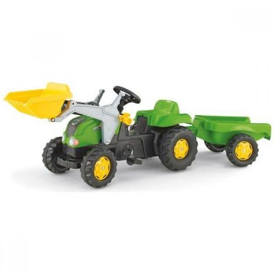 Pedaltraktor med anhænger og gravemaskine Rolly Toys RollyKid-X
