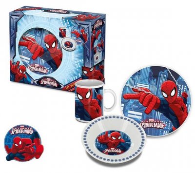 Spiderman Morgenmadssæt i porcelæn