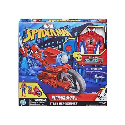 Spiderman Hero FX Titanium Power Cycle med figur
