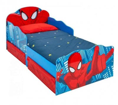 Spiderman seng med opbevaring