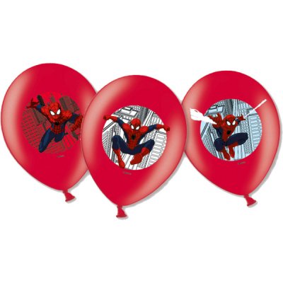 Spiderman balloner 6-pack latex 28 cm