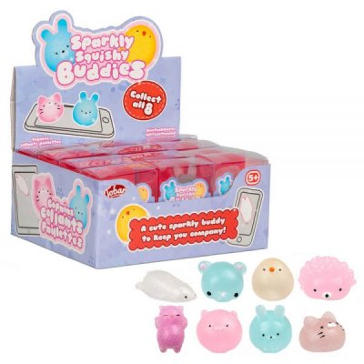 Squishy klæbrig glitrende venner, sidder fast på din skærm