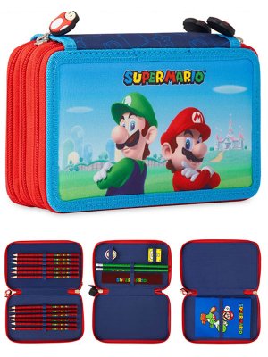 Super Mario & Luigi Triple Pen etui med tilbehør