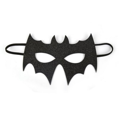 Superhelt glitrende maske sort
