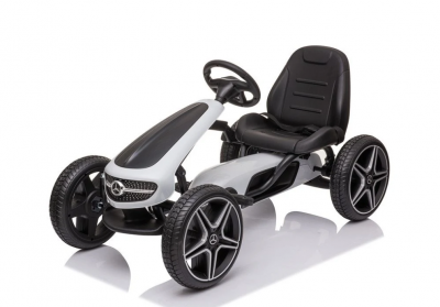 Trampolin Mercedes Benz gokart hvid