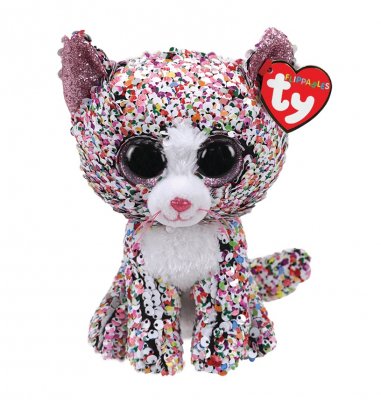 TY gosedjur Flippables Confetti kat med pailletter 26 cm