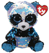TY gosedjur Flippables Bambus panda bærer med pailletter 17 cm