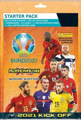 UEFA Euro 2020 Kick off 2021 Mega starter pack Nordic Edition Album 17 fodbold-kort-kort
