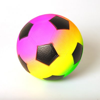 Oppustelig fodbold regnbue 22 cm
