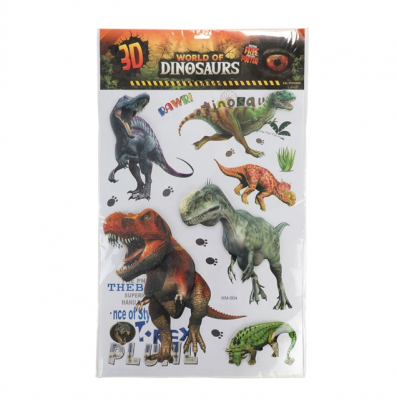 XXL Klistermærker, 3D Dinosaur-motiv