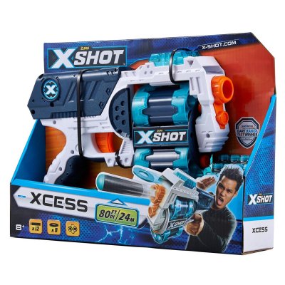 X-Shot Xcess blaster med 16 pile og roterende magasin